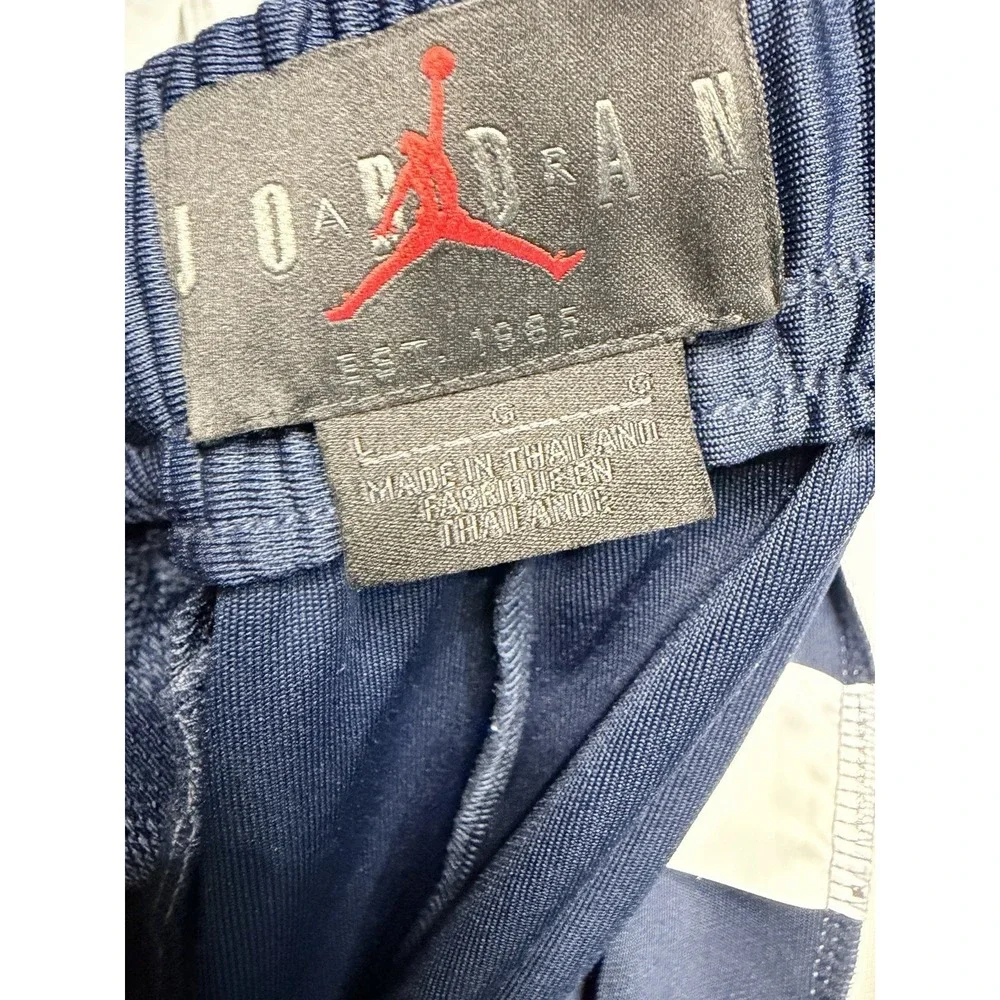 Jordan DNA Team Woven Pants‎ Mens Large Blue White Colorblock Jumpman Athletic